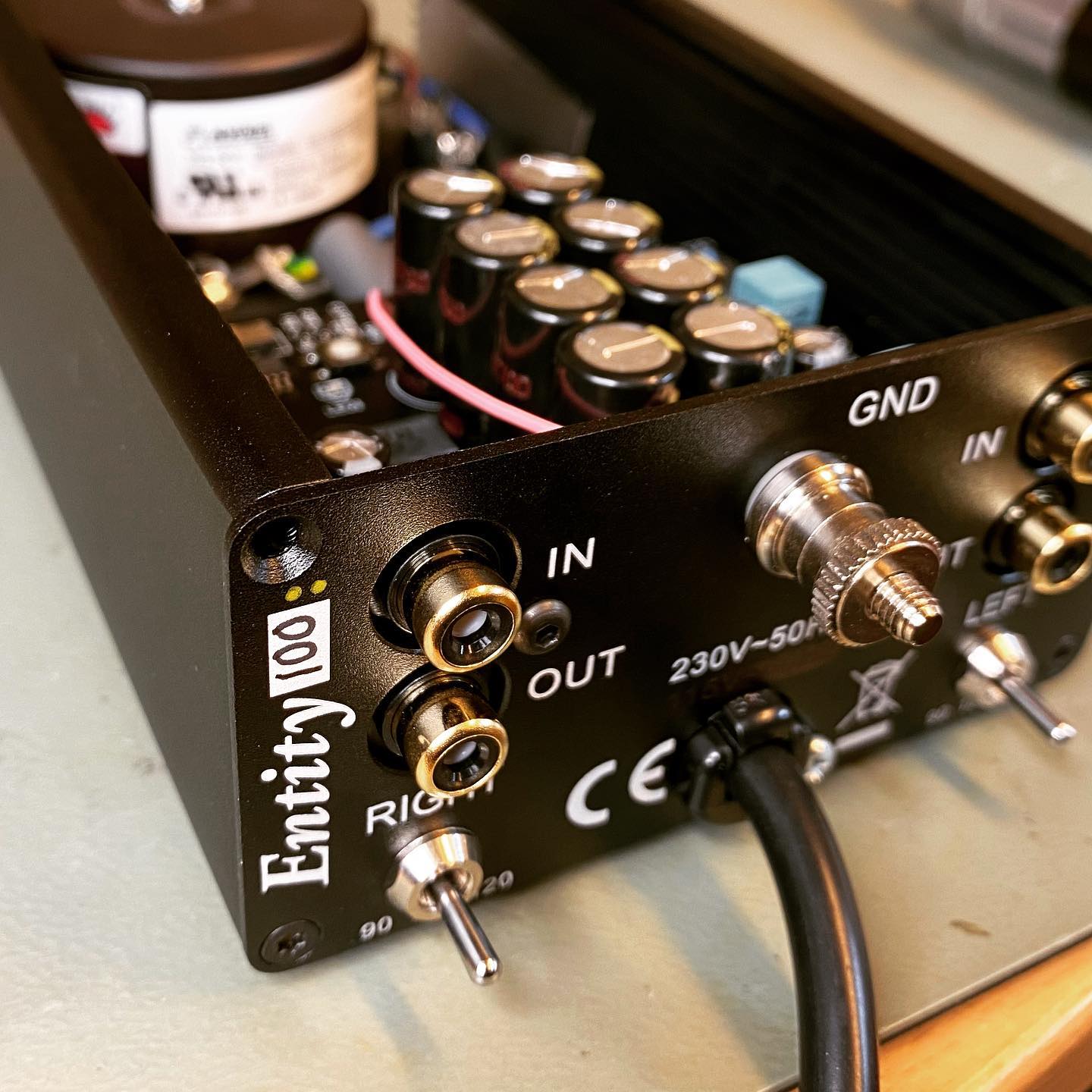 Moving Coil phono stage Entity 1.2 number 100 being finalised before it’s shipped to Gothenburg tomorrow. Difficult to grasp that I’ve actually built one hundred of these!